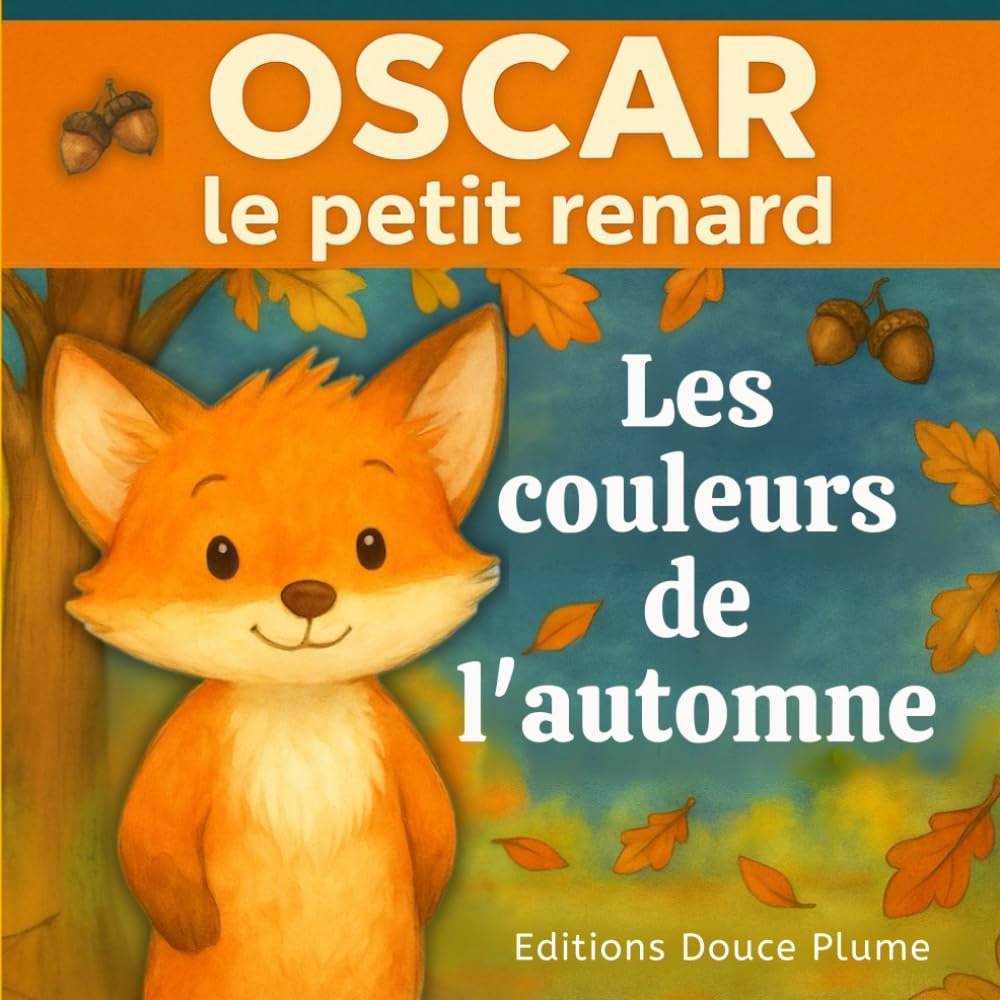 Couverture de l’album jeunesse "Les couleurs de l’automne" avec Oscar le petit renard, livre illustré pour enfants dès 3 ans