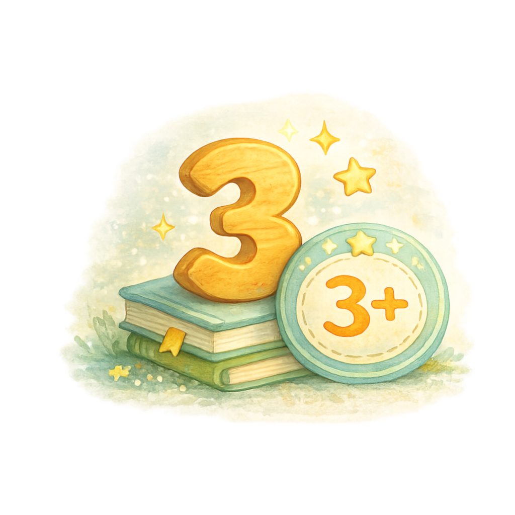 Icône indiquant des livres adaptés aux enfants dès 3 ans
