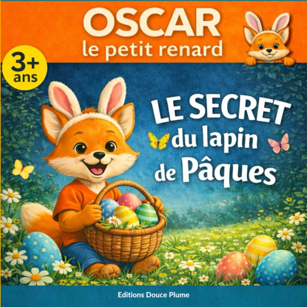 Le secret du lapin de Pâques avec Oscar le petit renard, livre pour enfants dès 3 ans sur la magie de Pâques